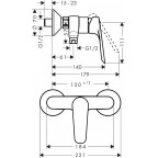 Смеситель для душа Hansgrohe Logis E, 71602000