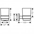 Стаканчик Hansgrohe Logis Universal, 41718000