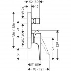 Смеситель для ванны Hansgrohe Metropol, 32545000