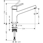 Смеситель для кухни Hansgrohe Тalis S, 32851000