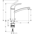 Смеситель для кухни Hansgrohe Focus E, 31780000