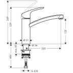 Смеситель для кухни Hansgrohe Focus M41, 31806000