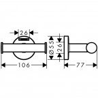 Крючок Hansgrohe Logis Universal, 41725000