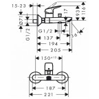 Смеситель для ванны Hansgrohe Logis, 71400000