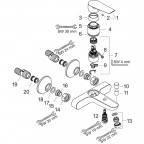 Смеситель для ванны Hansgrohe Logis E, 71403000