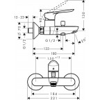 Смеситель для ванны Hansgrohe Logis E, 71403000