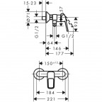 Смеситель для душа Hansgrohe Logis Loop, 71247000