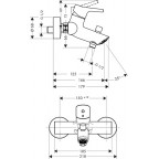 Смеситель для ванны Hansgrohe Тalis S, 72400000