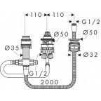 Скрытая часть смесителя Hansgrohe Logis, 13439180