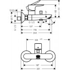 Смеситель для ванны Hansgrohe Talis E, 71740000