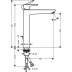 Смеситель для раковины Hansgrohe Talis Е 240, 71716670