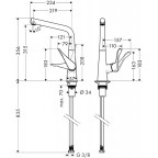 Смеситель для кухни Hansgrohe Metris, 14822800
