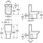 Унитаз Roca Dama Senso Compacto, 342518000 + 34151B000