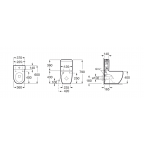 Унитаз Roca Meridian-N Compact, A34224L000 + A341242000 + 78012AB004