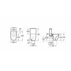 Унитаз Roca Meridian-N Compact, A34224L000 + A341242000 + 78012AB004