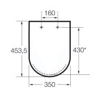 Унитаз Roca The Gap Round, A34647L000 + 801472004