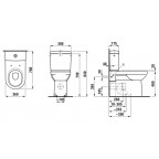 Чаша для унитаза с бачком Laufen Pro, 824955 + 826953