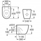 Унитаз Roca Meridian-N, 347247000 + 78012A200B