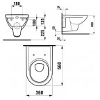 Унитаз с крышкой Laufen Pro, 820950 + 891951