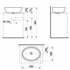 Раковина-чаша накладная Laufen Pro, 8129640001091