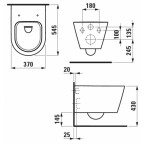 Унитаз подвесной Laufen Kartell, 8203360000001