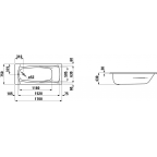 Стальная ванна Laufen Palladium, 2251100000401