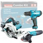 Набор инструментов DK0119 MAKITA дрель DF0300 + УШМ GA5030 + пила HS6601