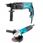 Набор инструментов DK0120 MAKITA перфоратор HR2470 + УШМ GA5030