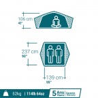 Палатка Quechua на крышу авто 2-мест. MH500 F&B