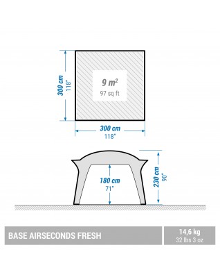 Шатер надувной Quechua Base Air Seconds Fresh на 8 человек