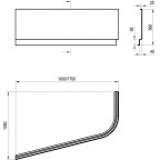 Передняя панель Ravak Chrome 170х105 R, CZA4100A00