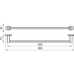 Полотенцедержатель овальный Ravak Chrome, X07P192