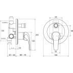 Смеситель встраиваемый Ravak Rosa RS 061.00