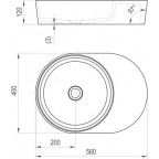 Умывальник накладной Ravak MOON 2S, XJN01300003