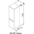 Шкаф-пенал боковой Ravak SB-350 Classic L, X000000311