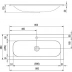Умывальник Ravak Ring 800, XJK01180000