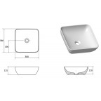 Умывальник Ravak UNI 380 S Slim, XJX01138001