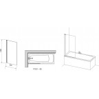 Шторка для ванны Ravak PVS1-80, 79840C00Z1