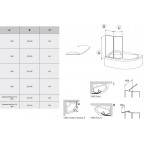 Шторка для ванны Ravak Rosa VSK2 150 L, 76L80100Z1