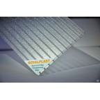 Сотовый поликарбонат Royalplast 8мм 2,1х6м прозрачный Колотый лёд